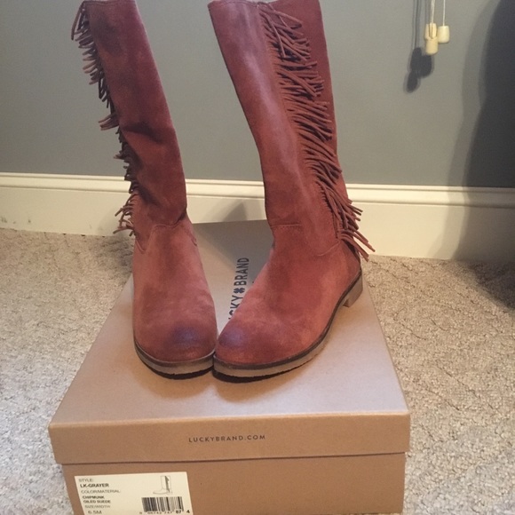 Lucky Brand Shoes - Lucky brand boots color chipmunk oiled suede